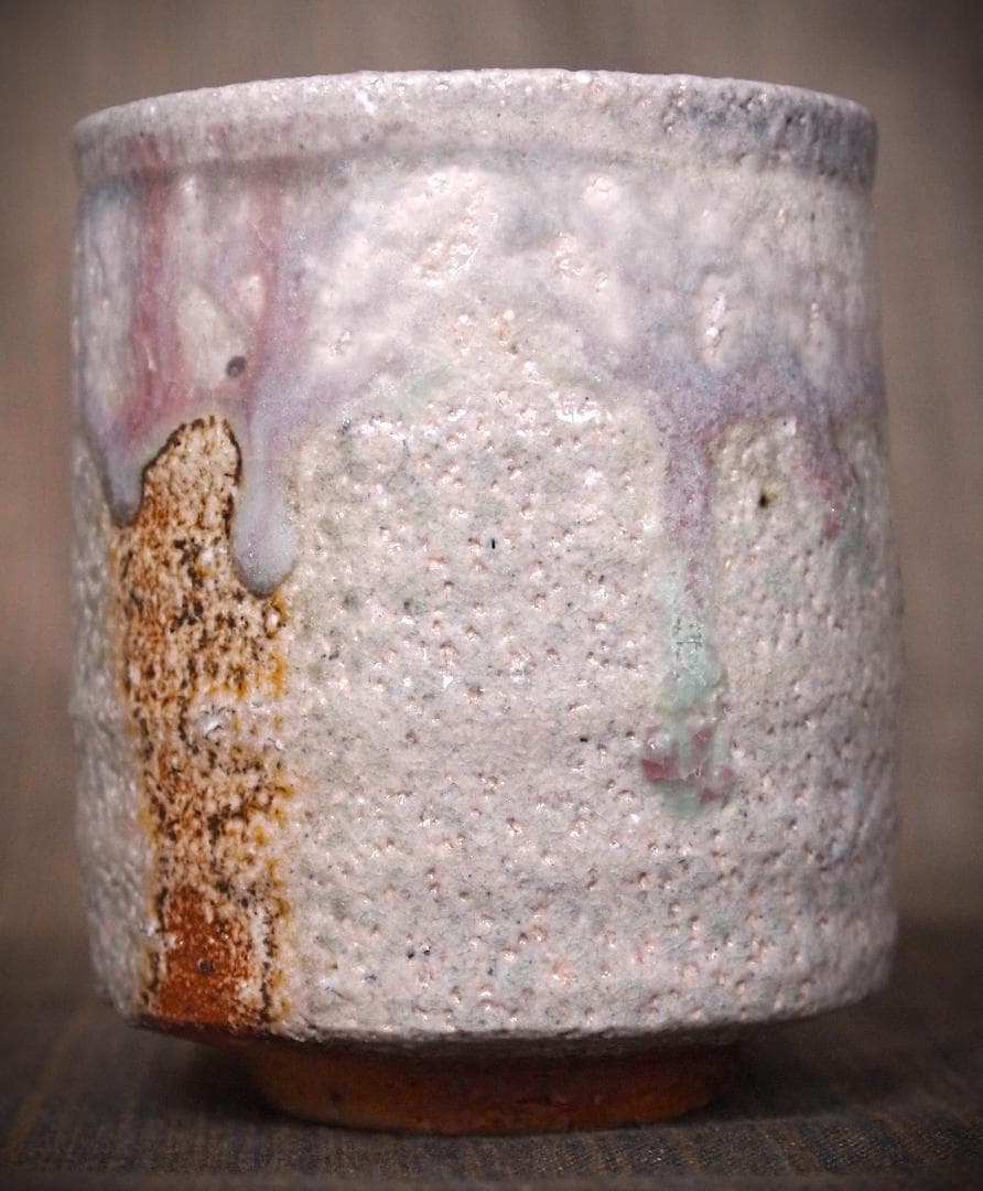 人気作家★高橋燎★信楽【窯変】焼き締め湯のみ★トレインキルン薪窯