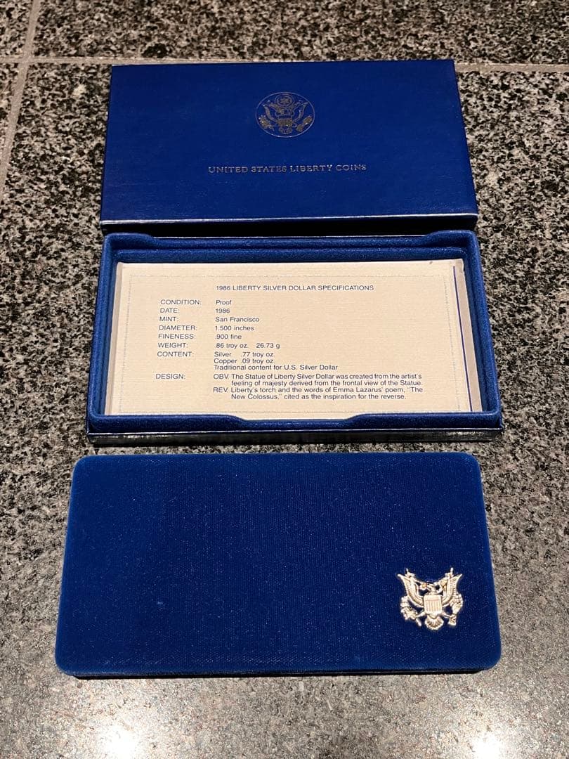 【銀貨・銅貨】1986年製 リバティ　状態良好