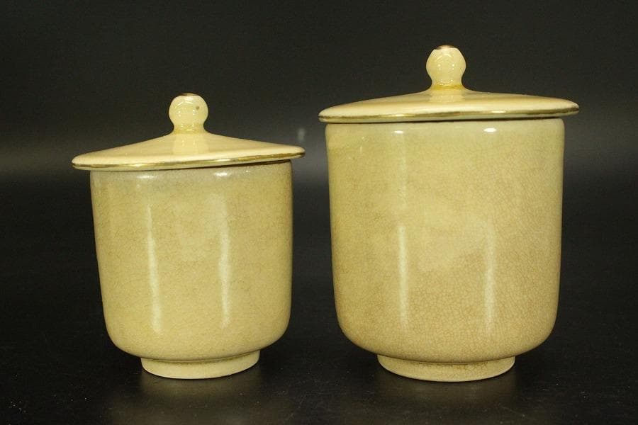 薩摩焼 湯呑 一対 未使用(A875)