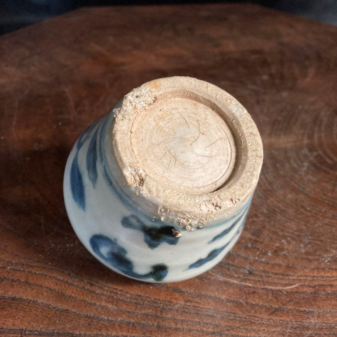 新春赤札セール❗️【ギャラリー三益】古美術　元〜明初染付　芙蓉紋共蓋小壺