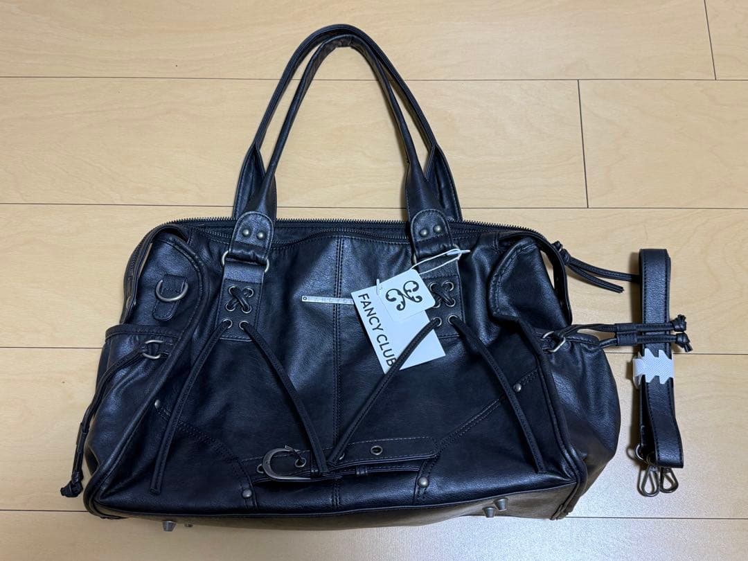 バッグ FANCY CLUB belted washed leather bag