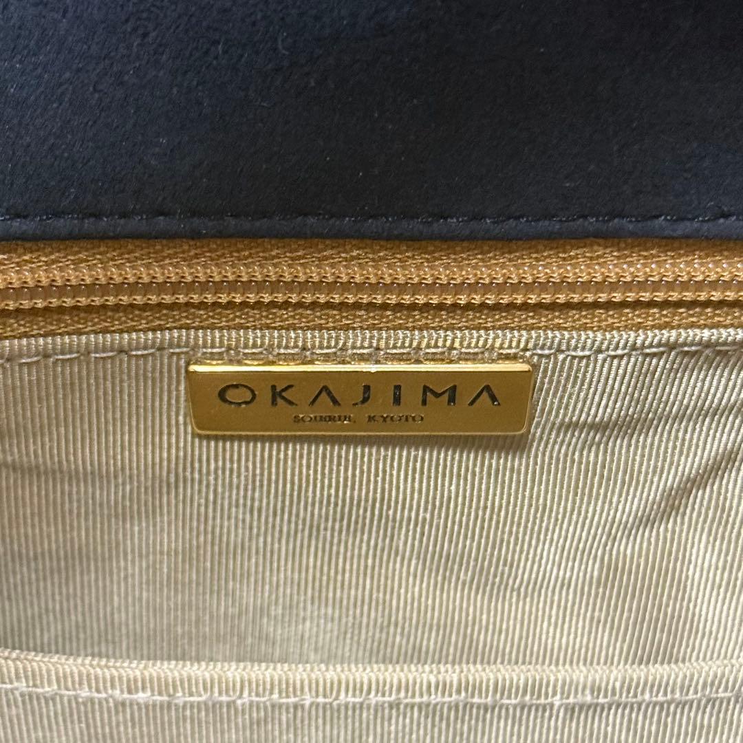 【新品未使用】希少　京都岡重　OKAJIMA 岡島和装バッグ　象　京友禅　シルク