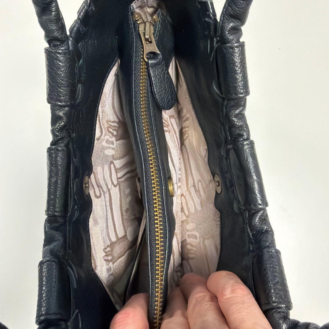 IBIZA ブラック　ワニ革　ハンドバッグ　美品！