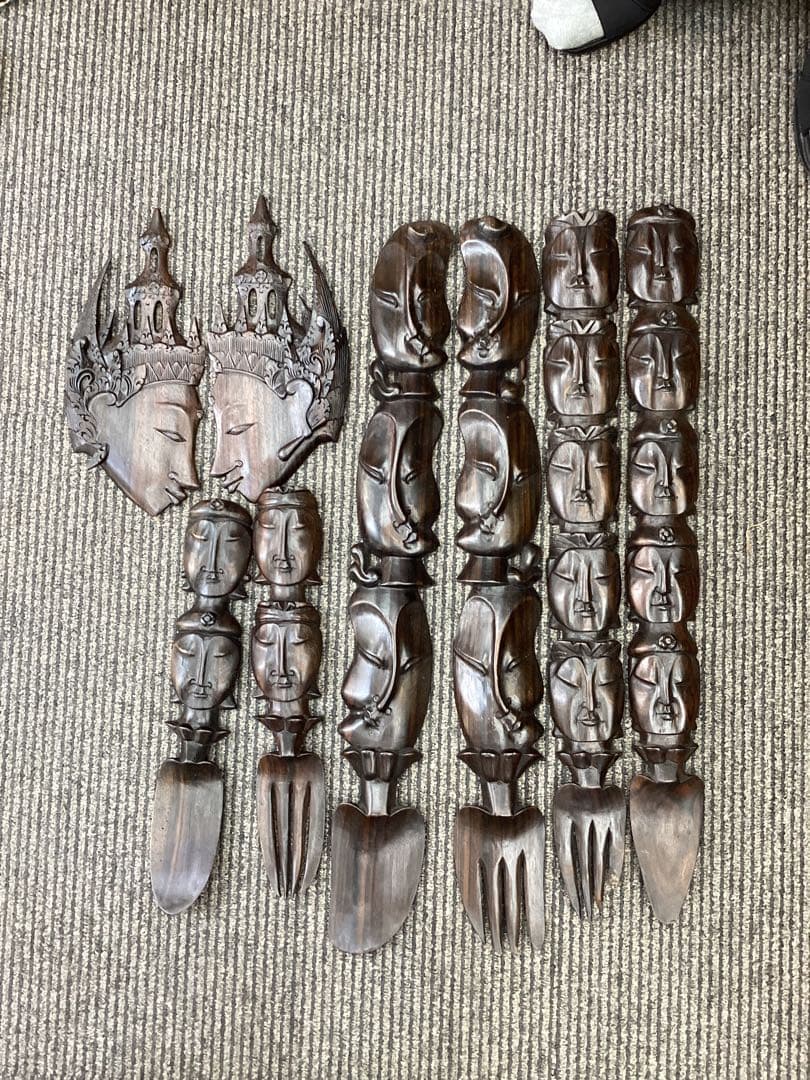 インドネシア　木彫り　アンティーク　お纏め