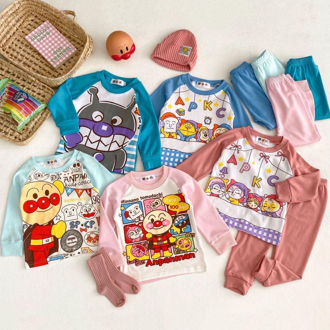 ドキンちゃン　コキンちゃん　アンパンマン　パジャマセット　上下　ピンク