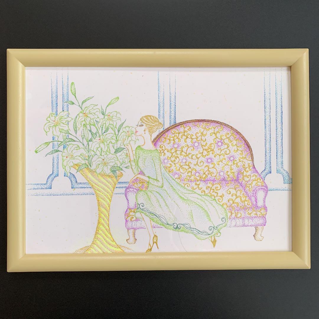 カサブランカの香り　　点描画