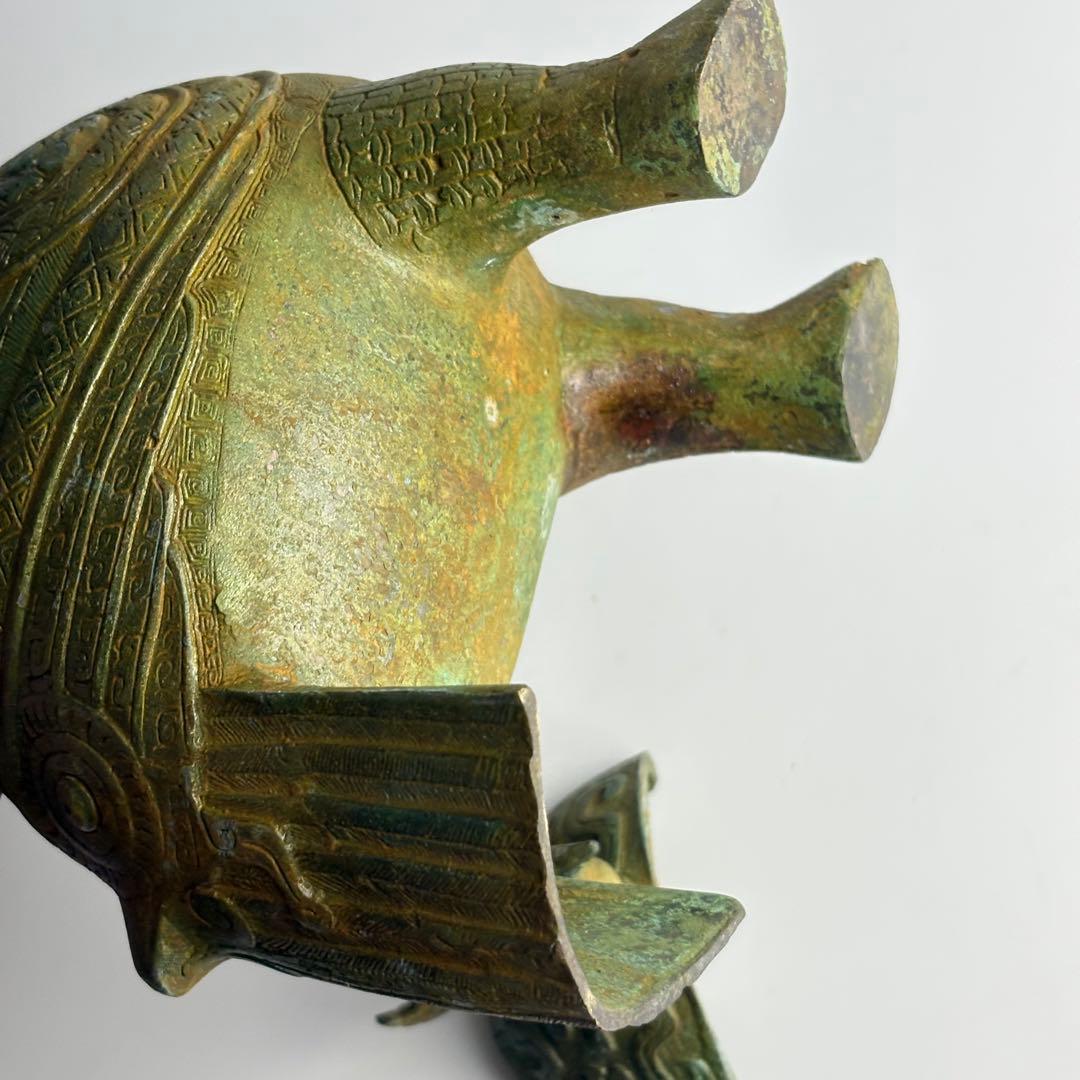 青銅器 青銅 置物 細工 銅器