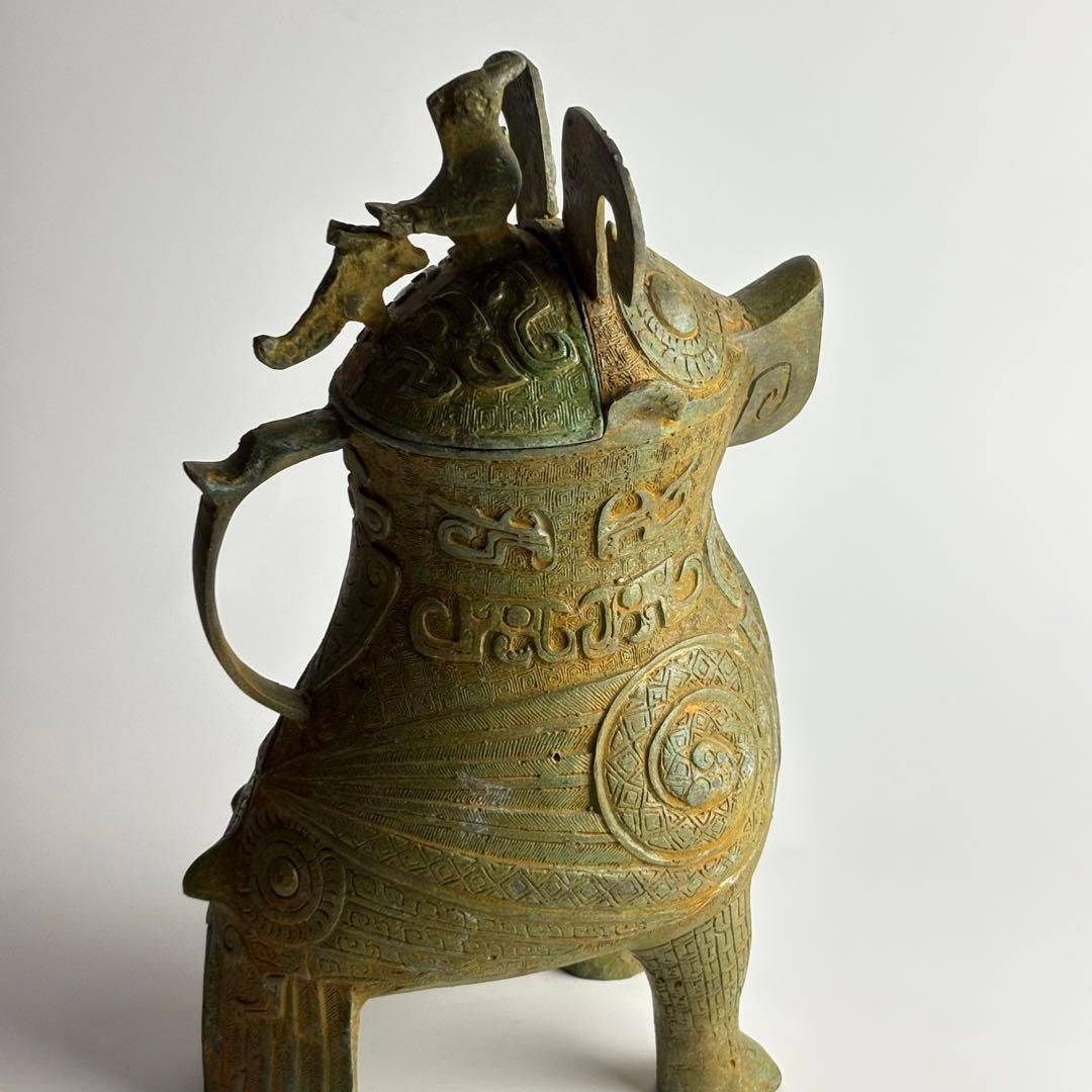 青銅器 青銅 置物 細工 銅器