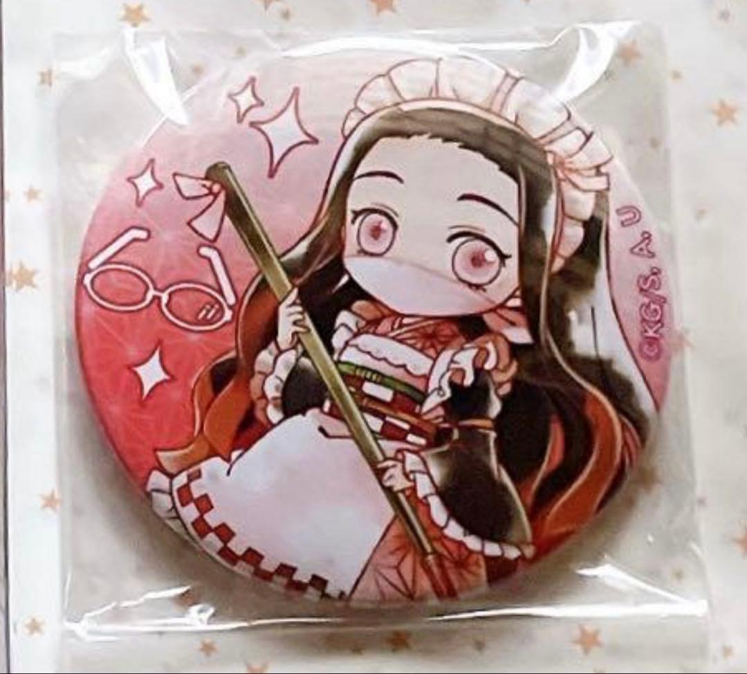 鬼滅の刃 竈門禰豆子 執事眼鏡 コラボ 缶バッジ