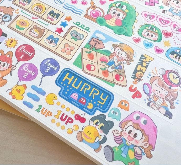 【3巻セット】小麦珈琲 MaiCoffee 海外マステ 人物マステ 少女 麦麦