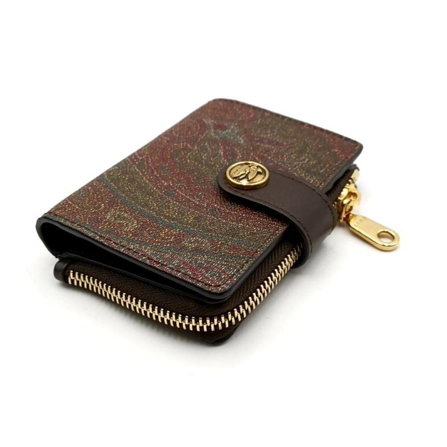 超美品 エトロ ETRO 財布 二つ折り ペーズリー柄 11-25112222