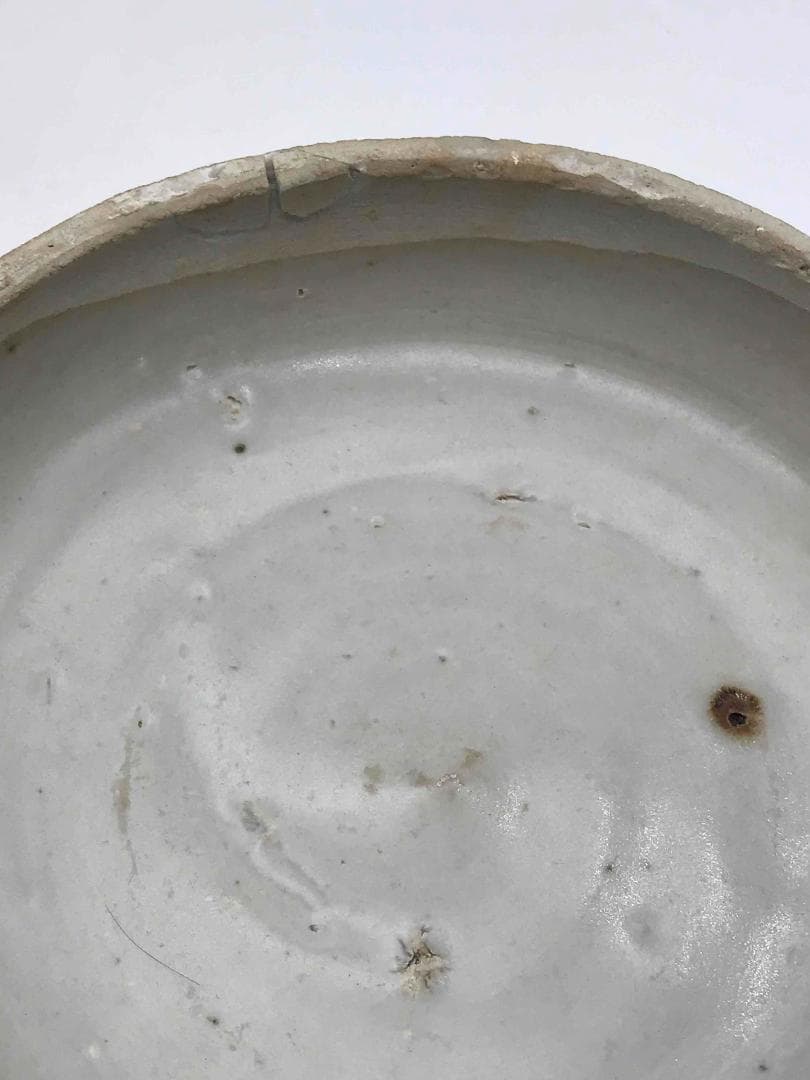 明時代　紅綠彩祥瑞蓮池花卉文　五彩印泥合子　香盒　香合　茶道具(C-37)