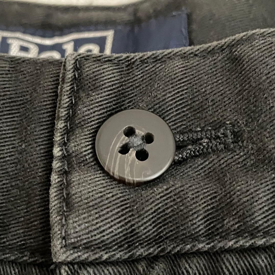 Polo by Ralph Lauren 極太ポロチノ 黒 ワイドパンツ 30