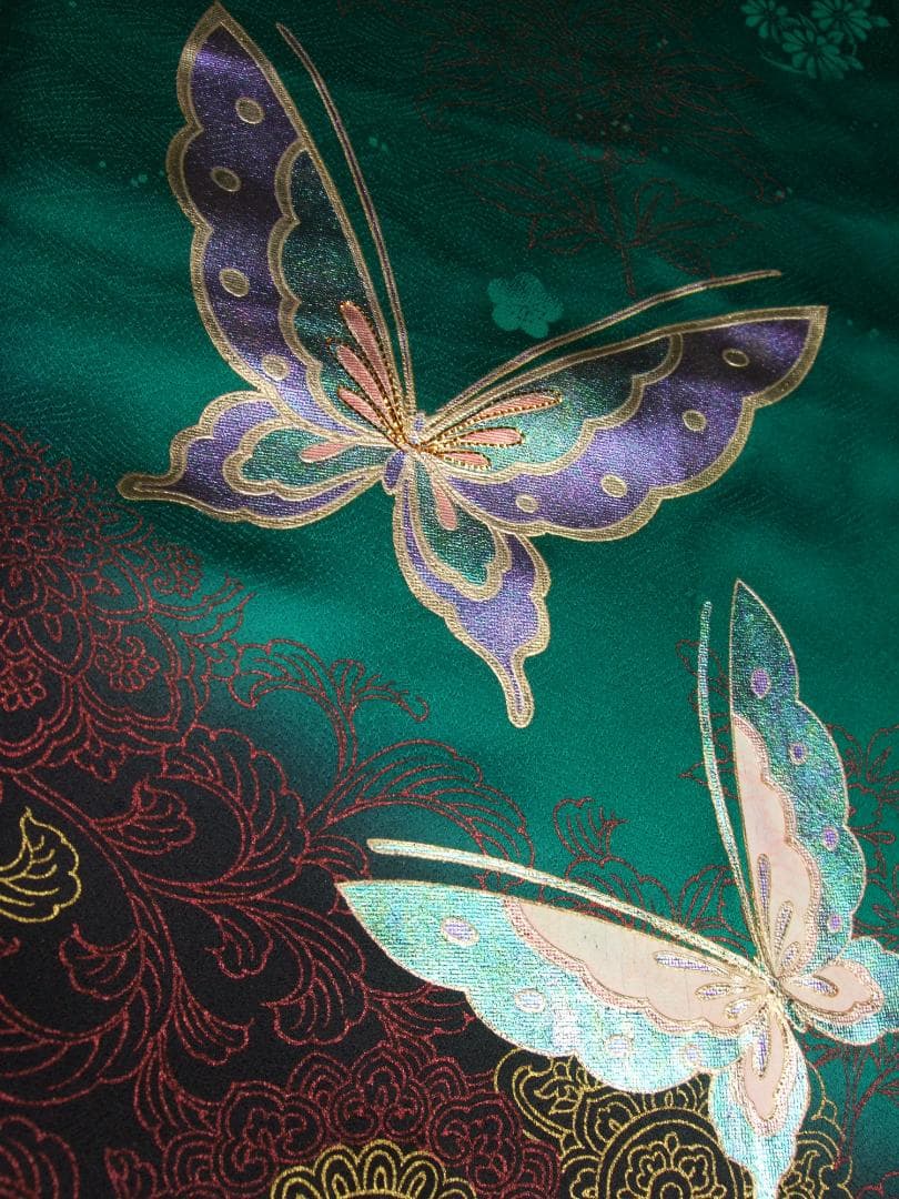 あかりんご アラベスクに蝶々　　ゴシック振袖フルセット　ｍ7