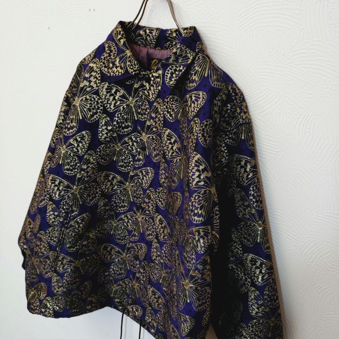 美品 NEEDLES ニードルス スナップ ビッグロゴ デカロゴ 中綿ジャケット