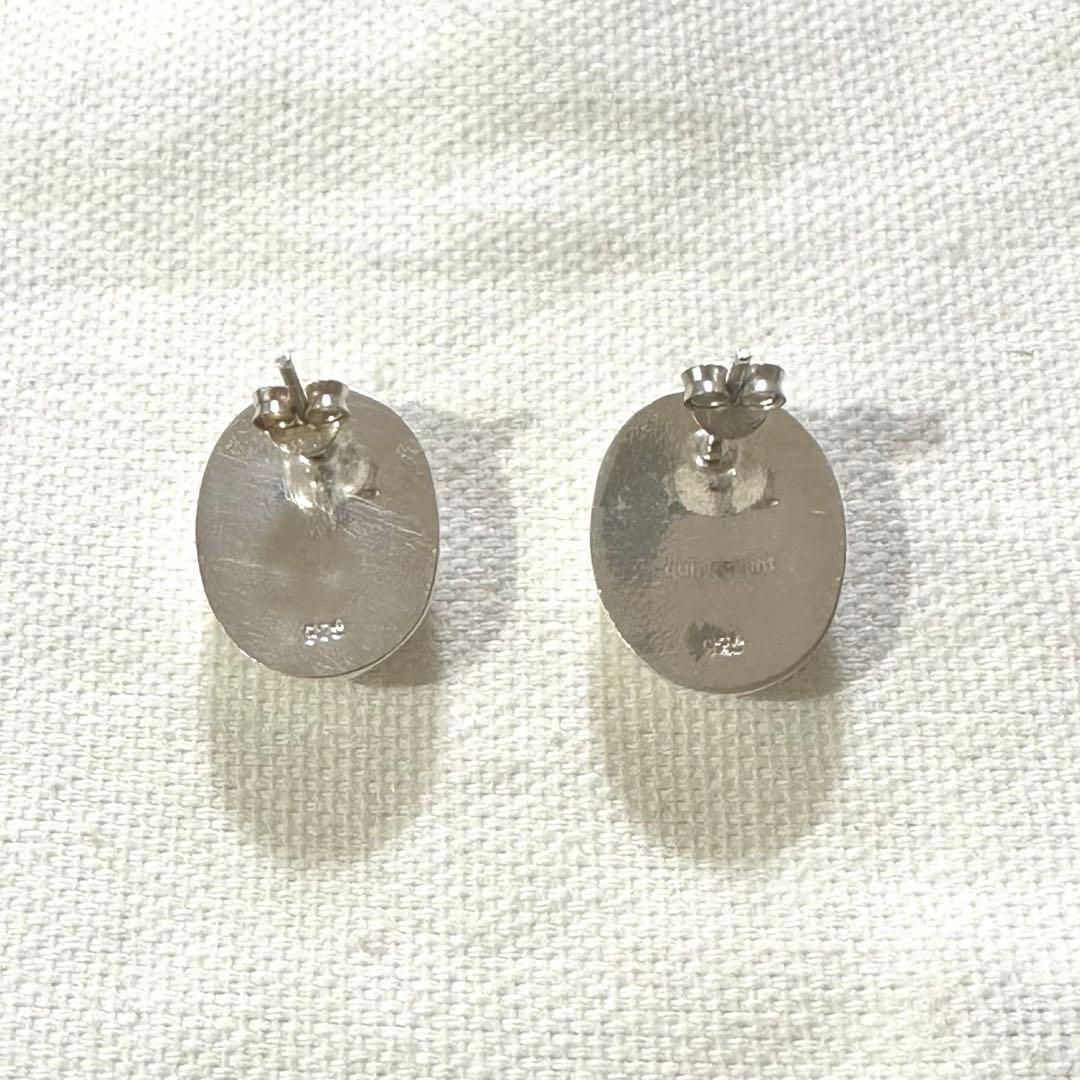 quip queint ボウリングスタッドオーバル ピアス　シルバー925