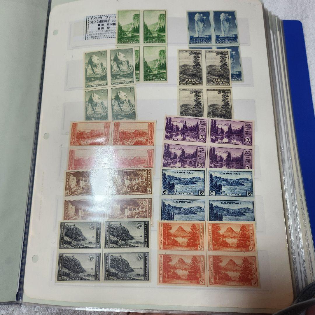 アメリカ　使用済み切手 一冊 1893-1977 1c-13cents