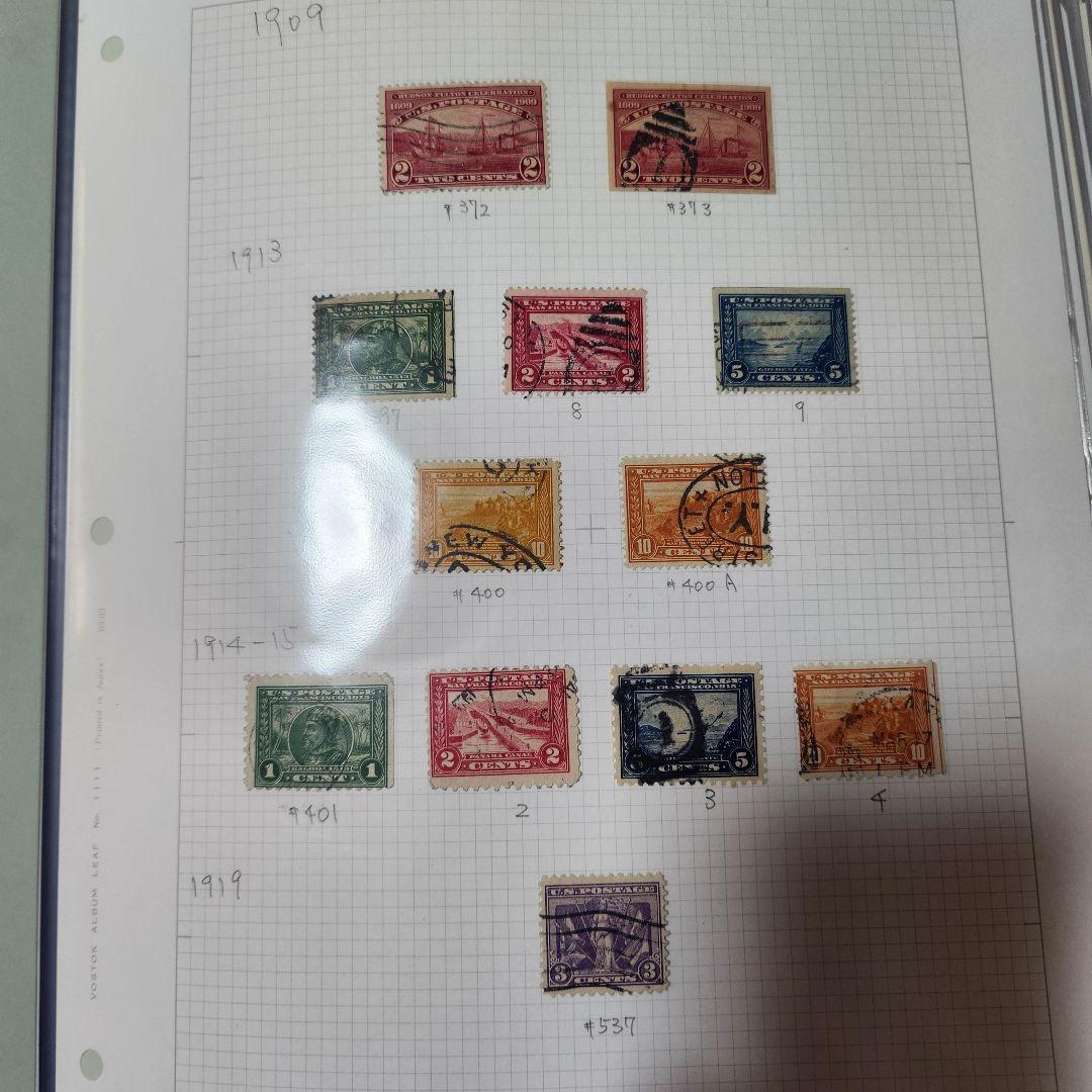 アメリカ　使用済み切手 一冊 1893-1977 1c-13cents