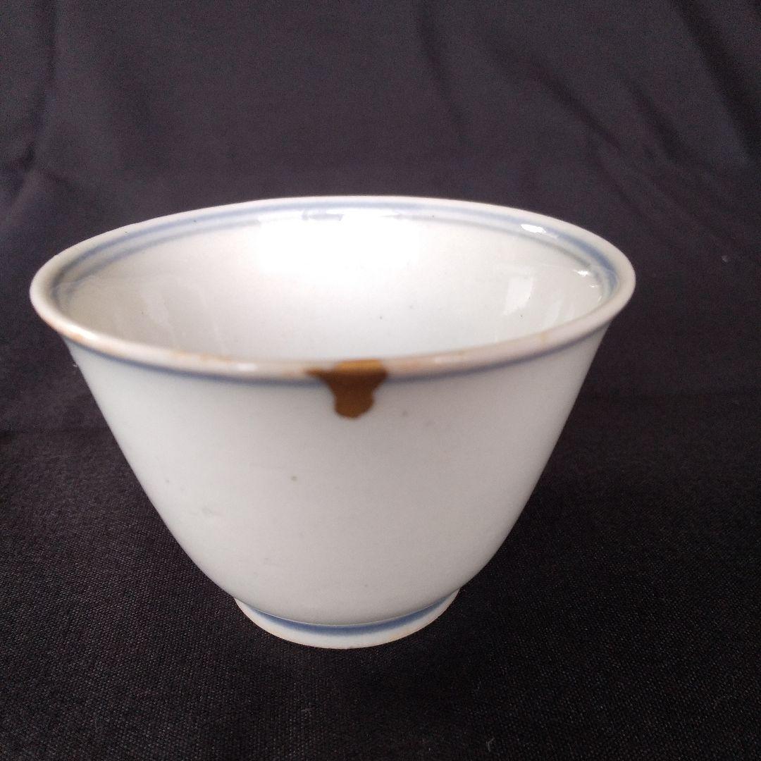 古伊万里ぐい呑み　古伊万里輪線紋ぐい呑み　古伊万里酒盃　古伊万里蕎麦猪口