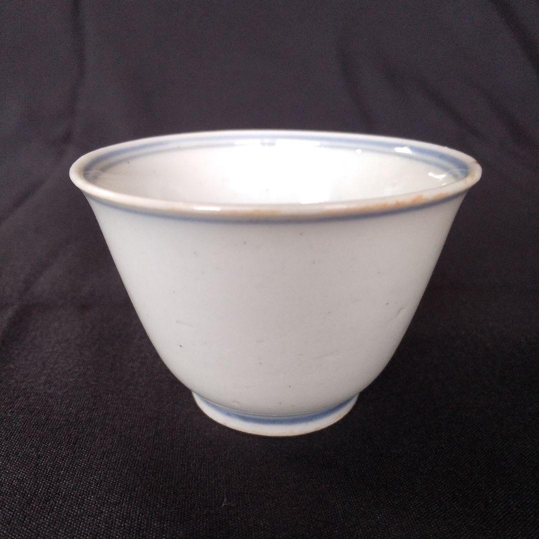 古伊万里ぐい呑み　古伊万里輪線紋ぐい呑み　古伊万里酒盃　古伊万里蕎麦猪口