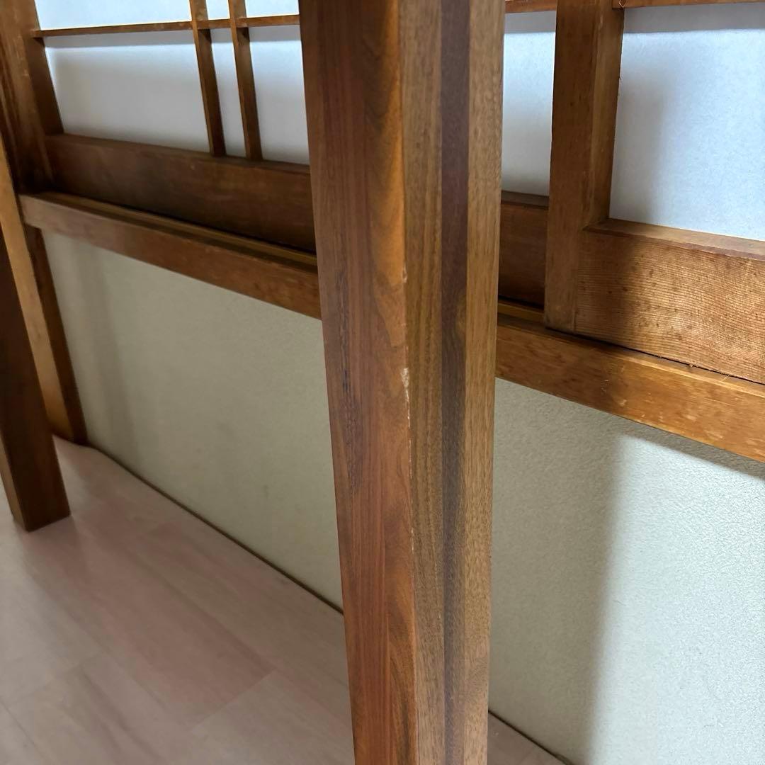 【良品】無印良品 無垢材 ダイニングテーブル 引出し 付き ウォールナット