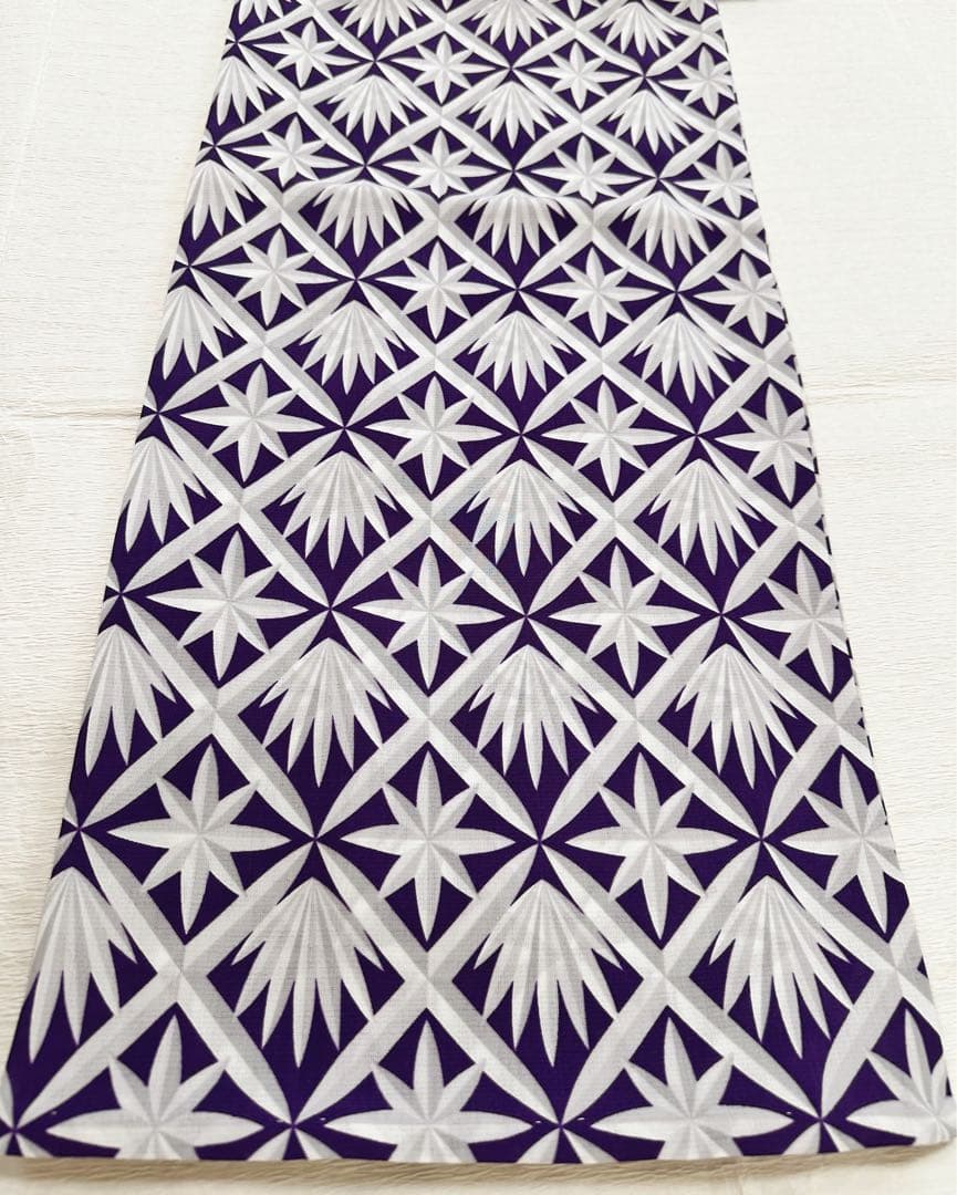 値下げ中！撫松庵　切子　古代紫　セオアルファ　浴衣　夏着物　美品