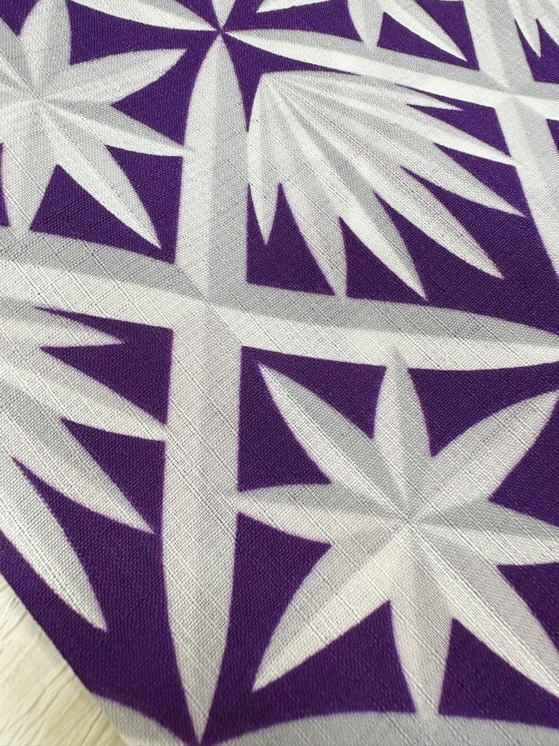 値下げ中！撫松庵　切子　古代紫　セオアルファ　浴衣　夏着物　美品