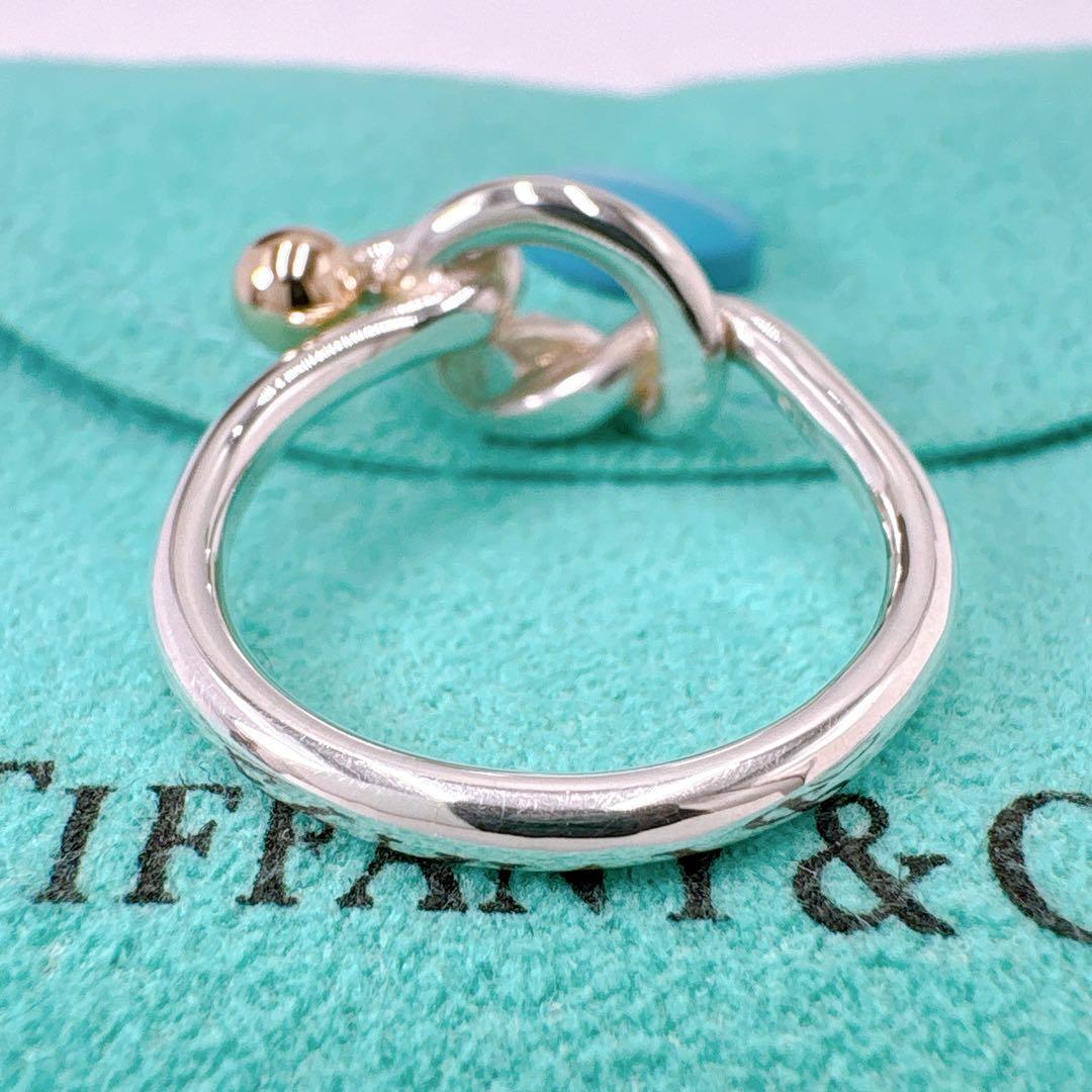 美品 オールドティファニー ラブノット コンビ 11.5号 シルバー k14