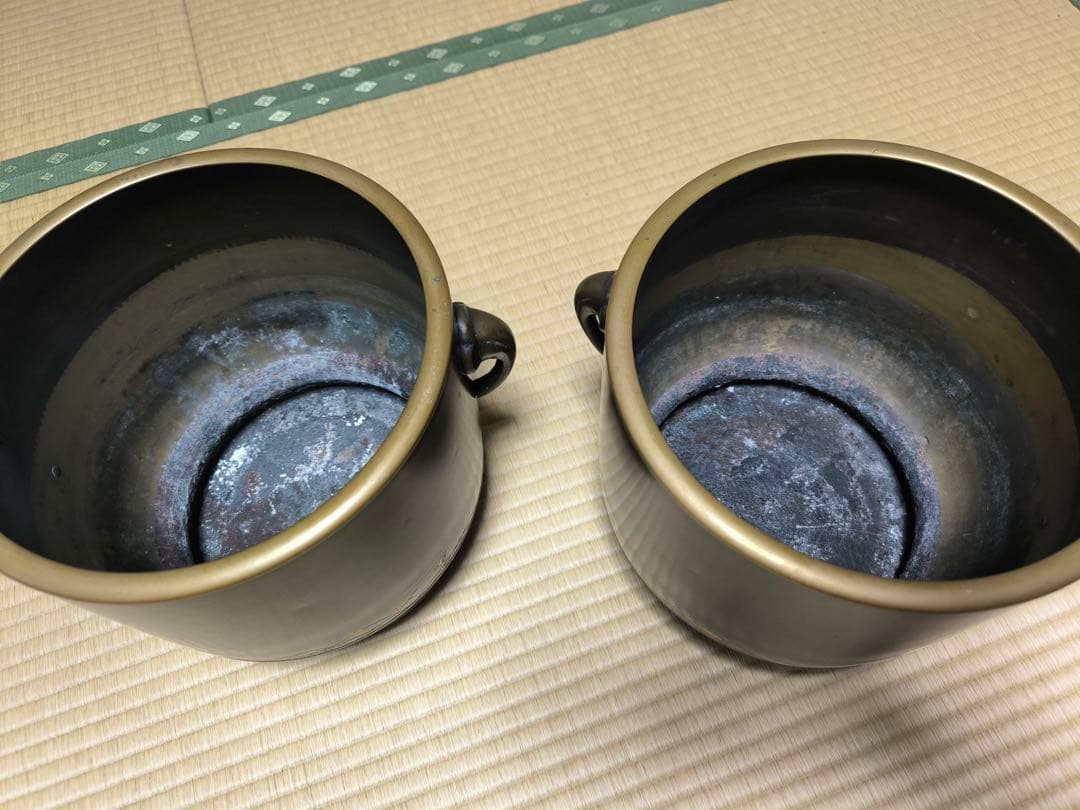 【昭和初期】金属製火鉢 2個セット