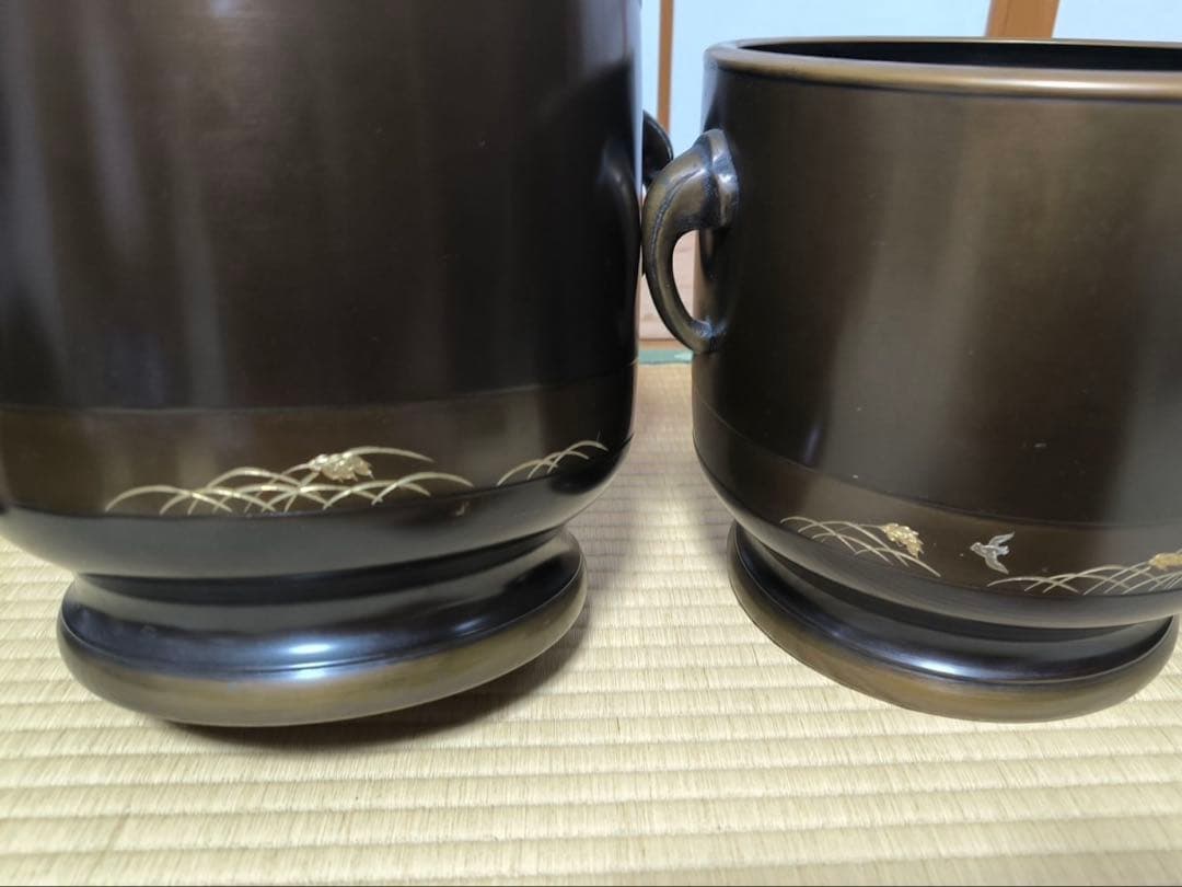 【昭和初期】金属製火鉢 2個セット