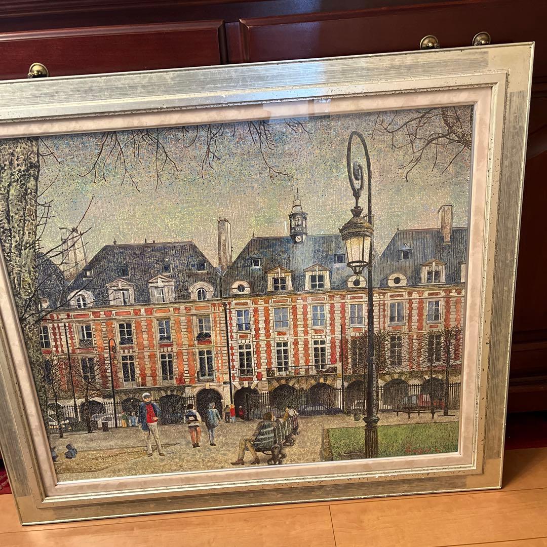 【更に値下げしました】絵画《昼のヴォージュ広場(パリ)》