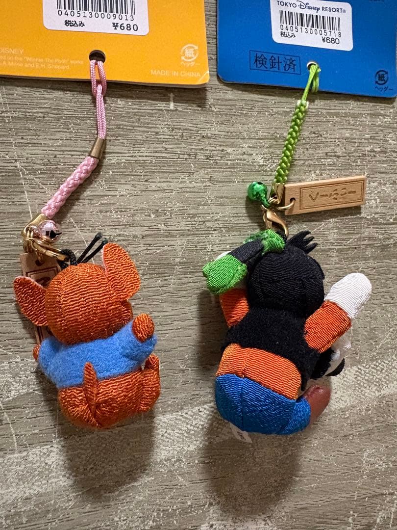 ディズニーキャラクター ストラップ ちりめん ねつけ セット