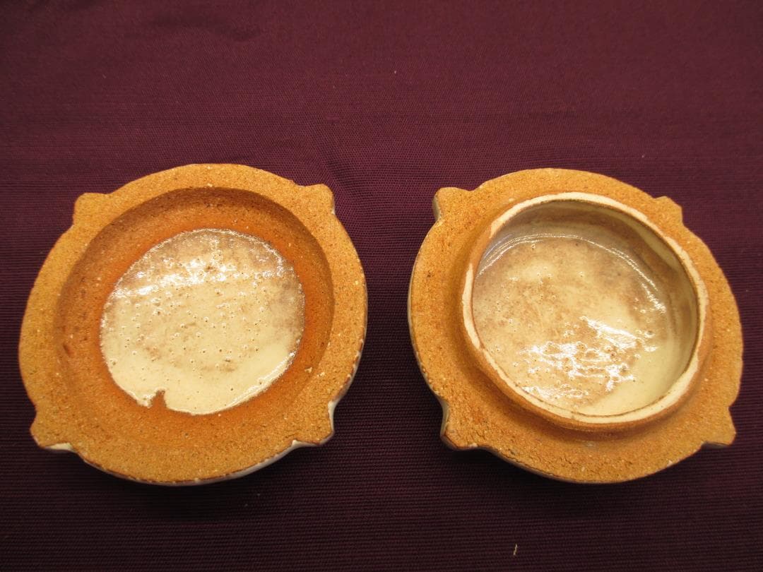 送料込【逢絢亭】茶道具 香合 萩焼 糸巻の形 １２代 田原陶兵衛 共箱入り