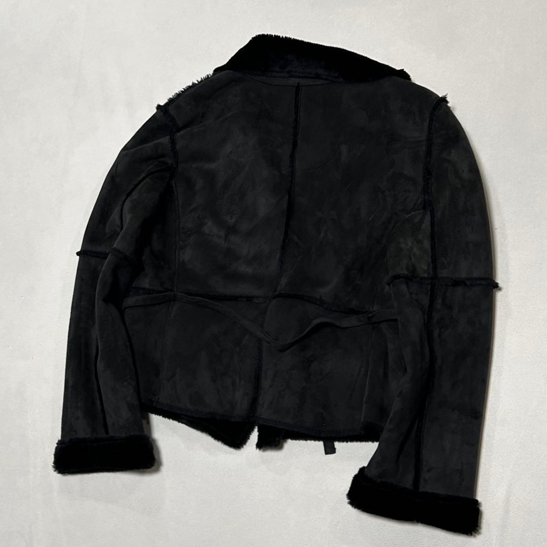 90s ギャング B3 フェイクムートン ジャケット ファー 短丈 お兄系