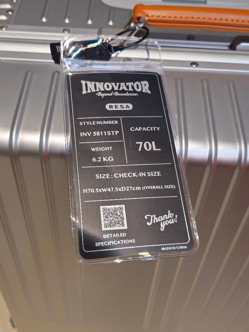 【オンライン完売中】【新品未使用】INNOVATOR RESA キャリーシルバー