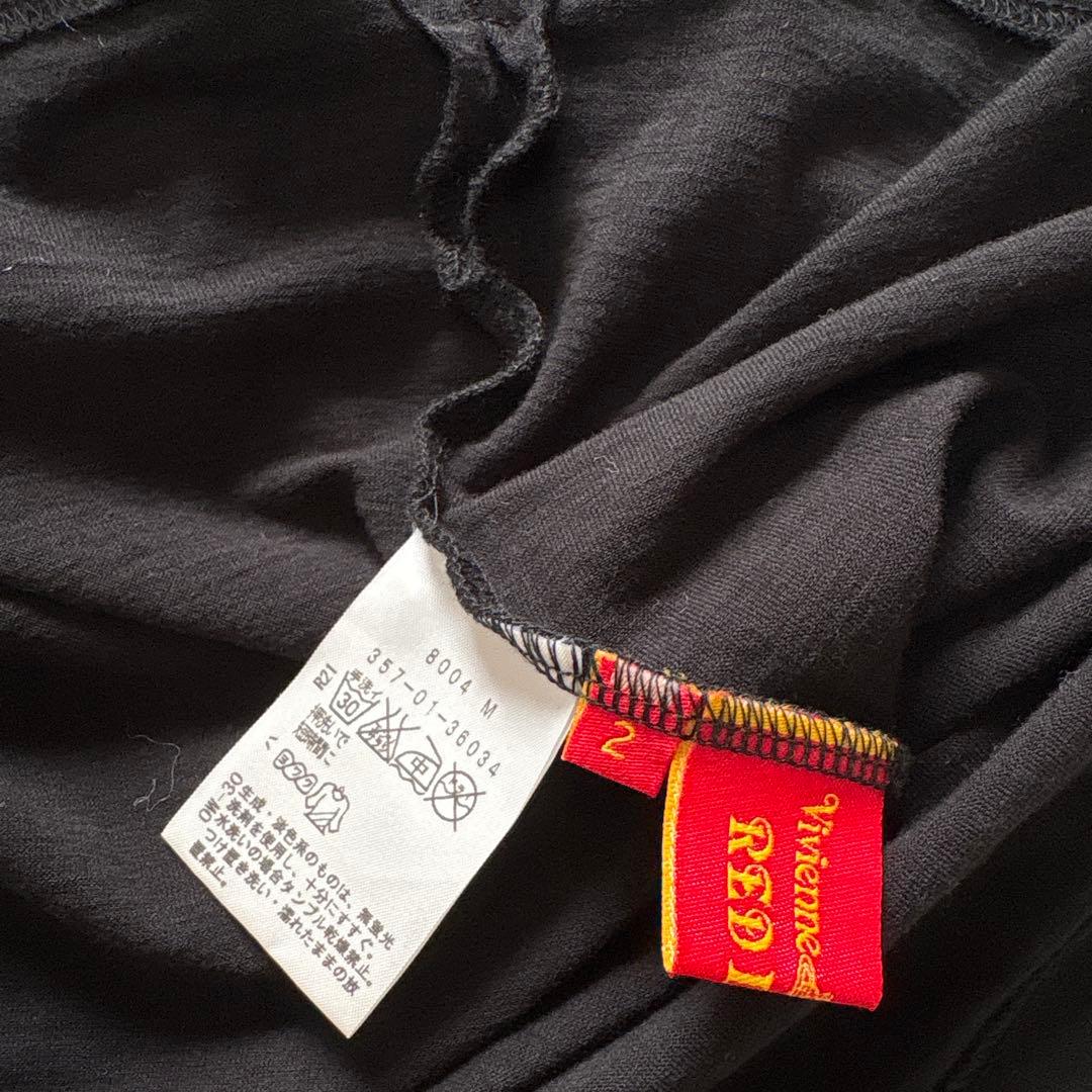 ヴィヴィアンウエストウッドレッドレーベル　オーブ刺繍タンクトップ　ブラック　希少