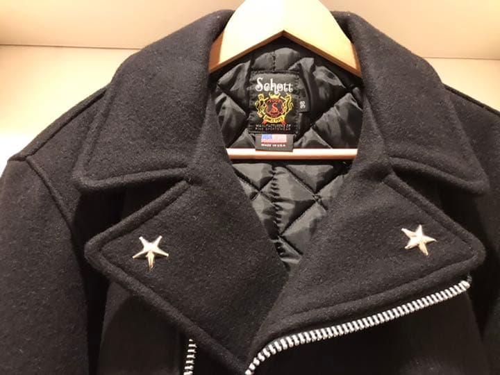 ジャケット・アウター Schott Wool W Riders Jacket Navy 38