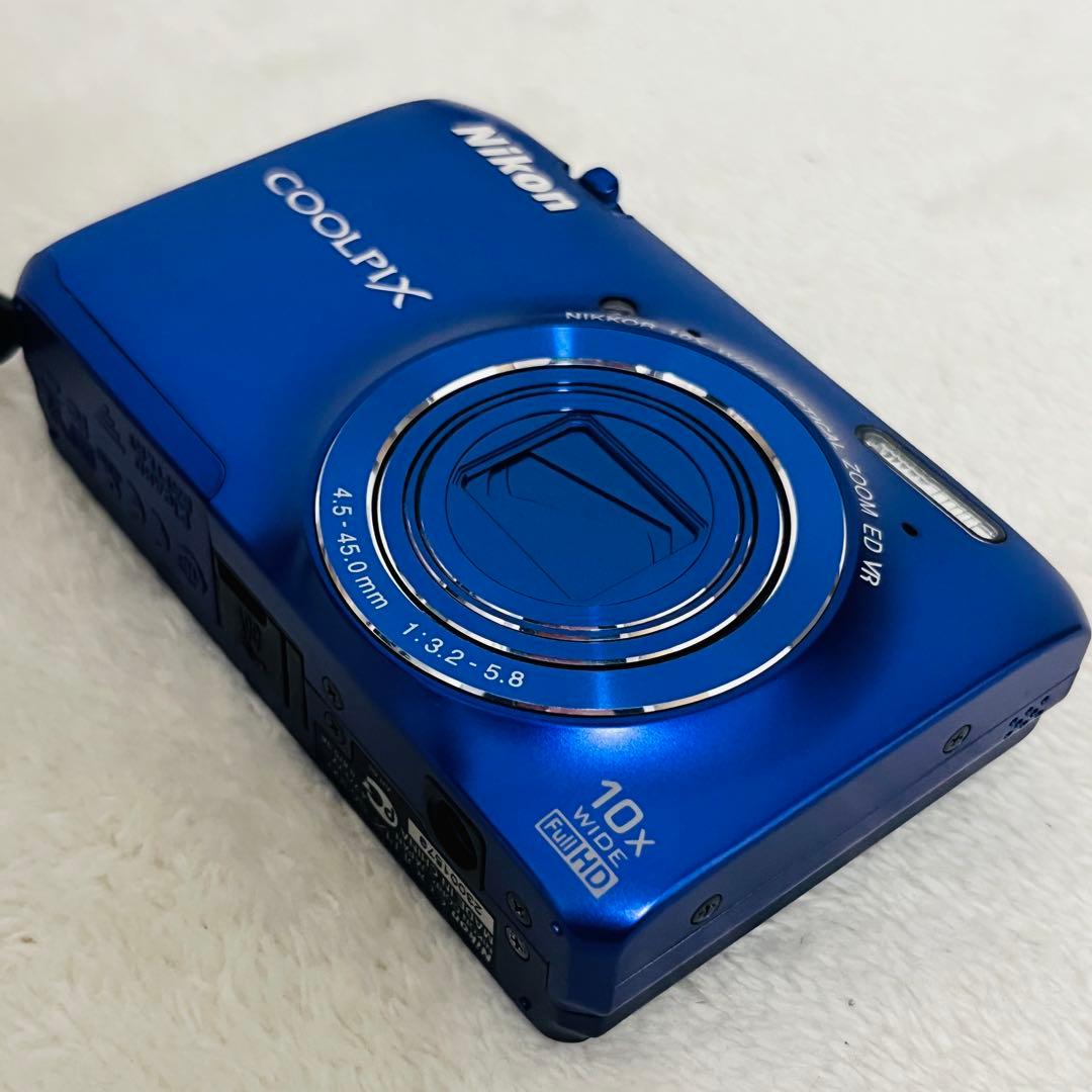 極美品　Nikon COOLPIX クールピクス S6300 ブルー デジカメ