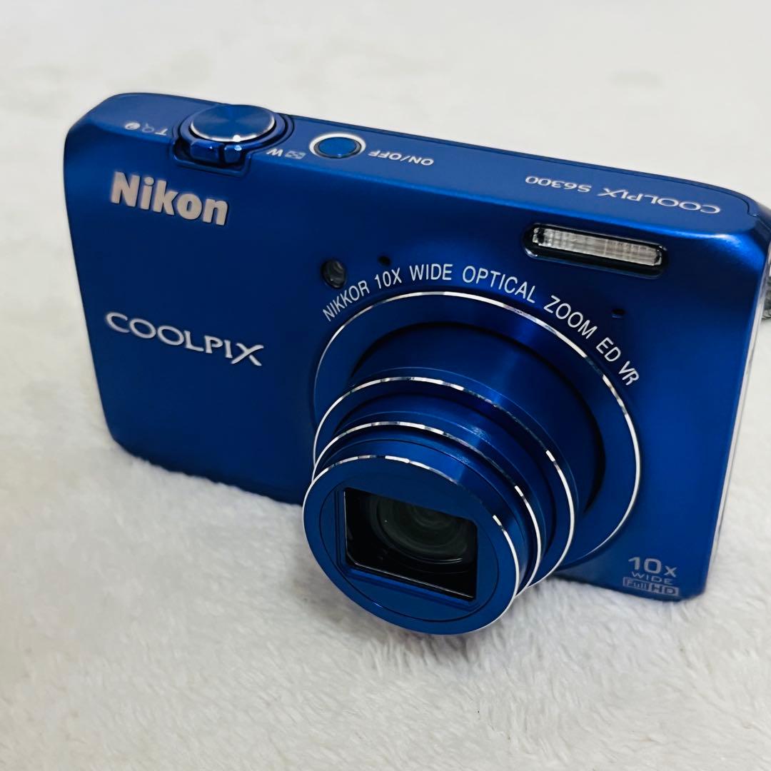 極美品　Nikon COOLPIX クールピクス S6300 ブルー デジカメ