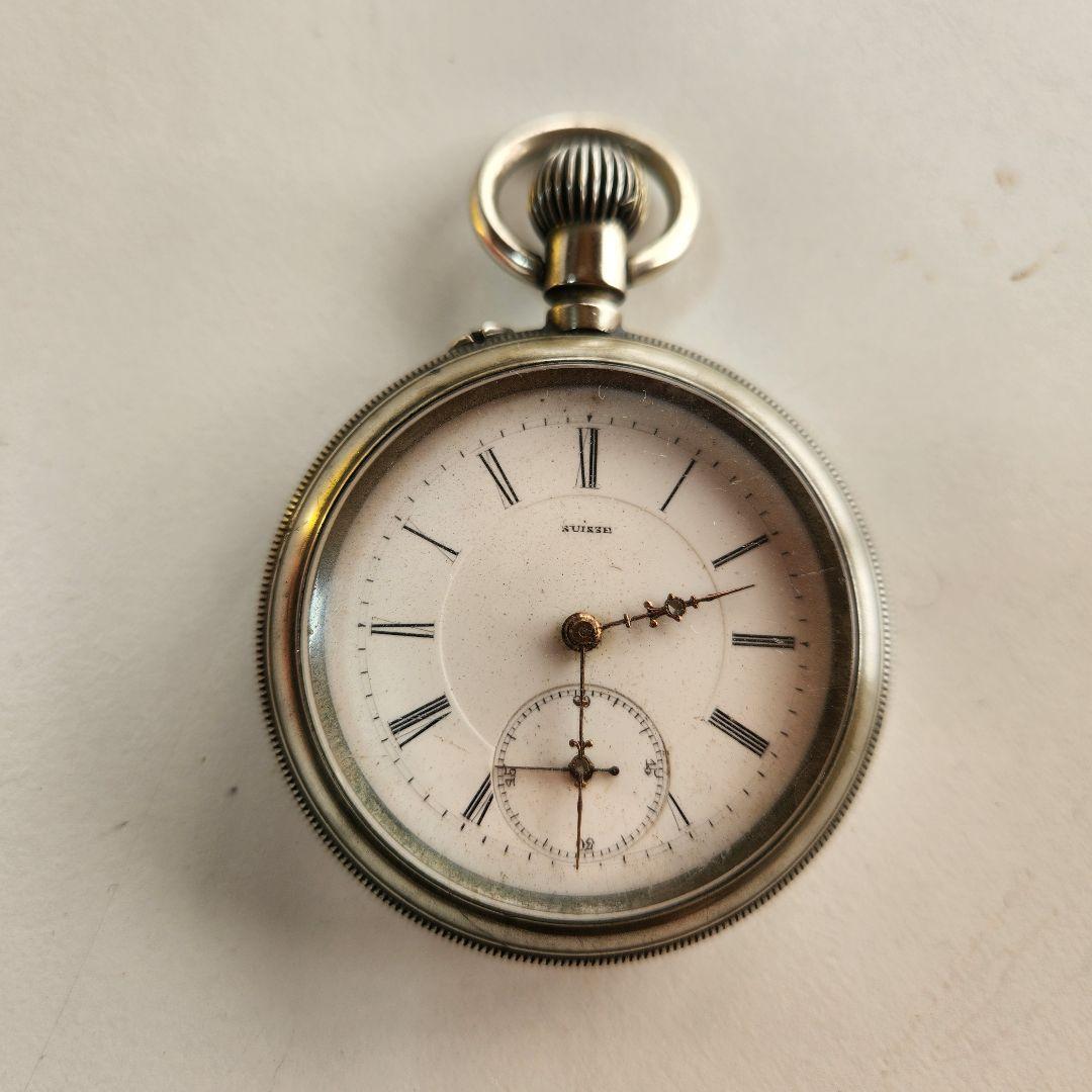 ヴィンテージ コロン商会 商館時計 真性 白銅 マーク刻印