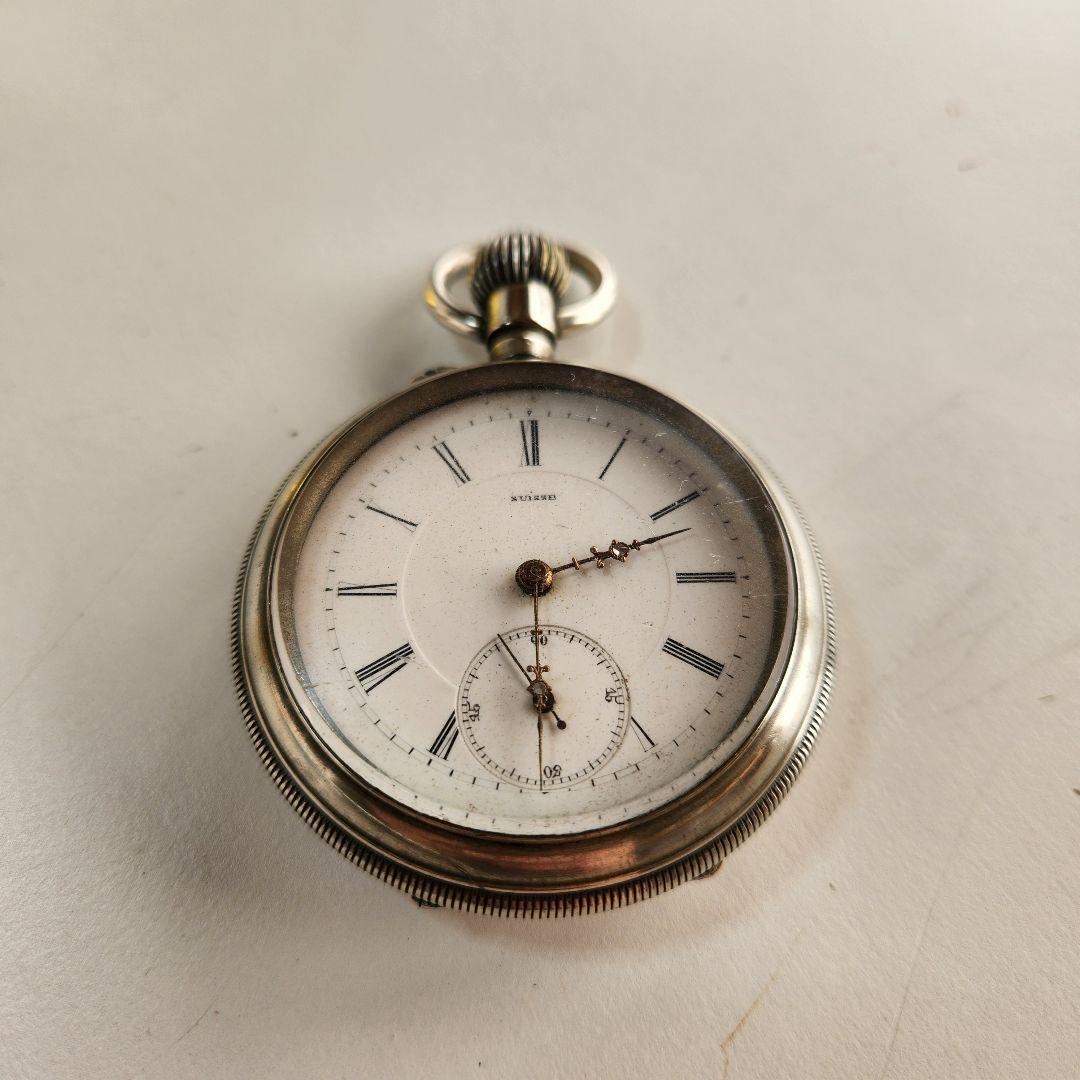 ヴィンテージ コロン商会 商館時計 真性 白銅 マーク刻印