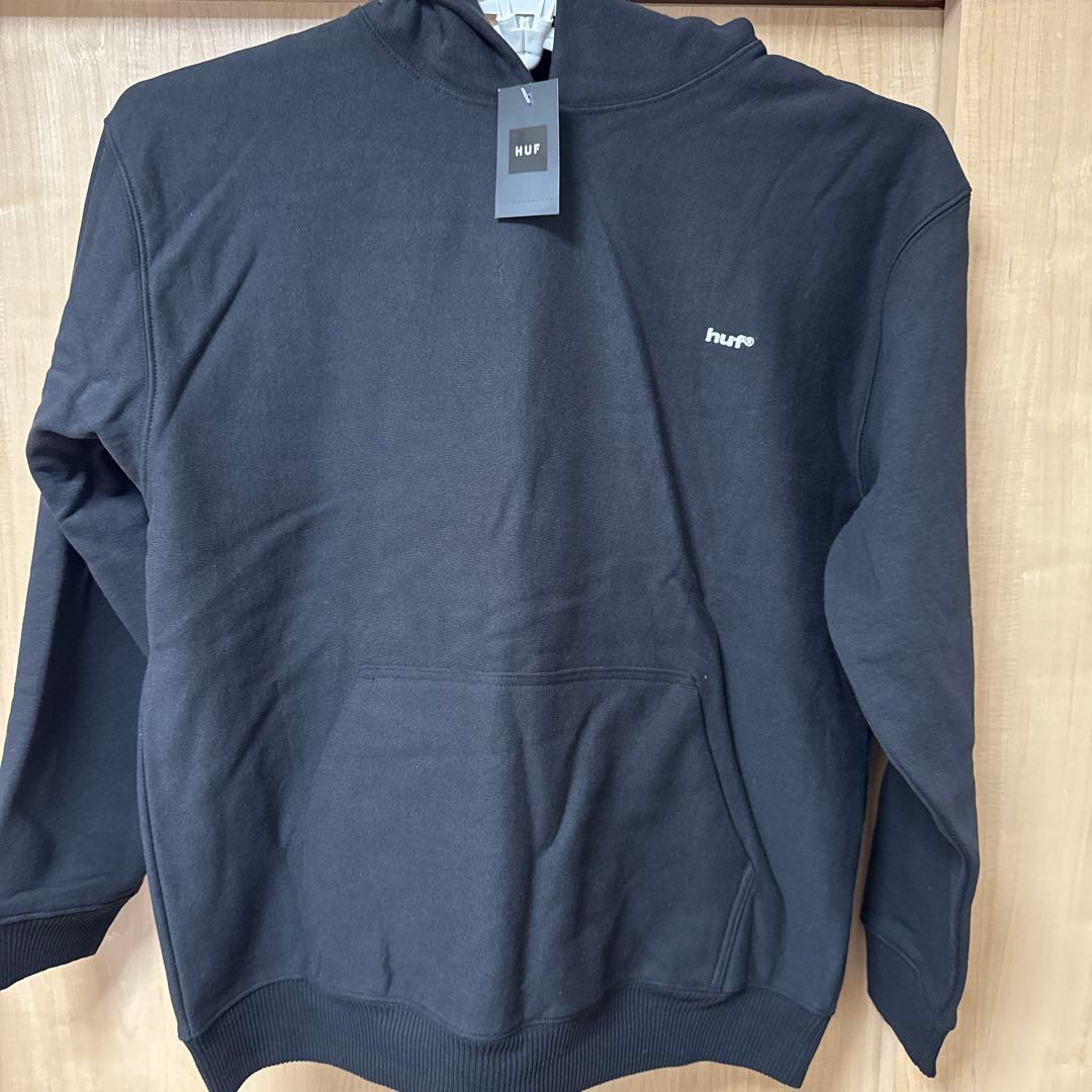 HUF ブラック フード付きパーカー