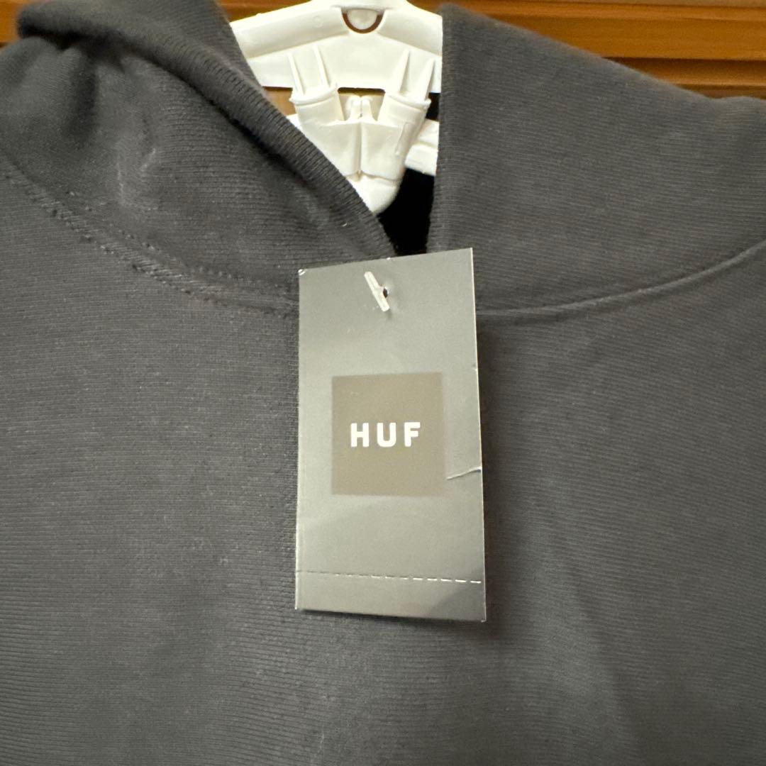 HUF ブラック フード付きパーカー