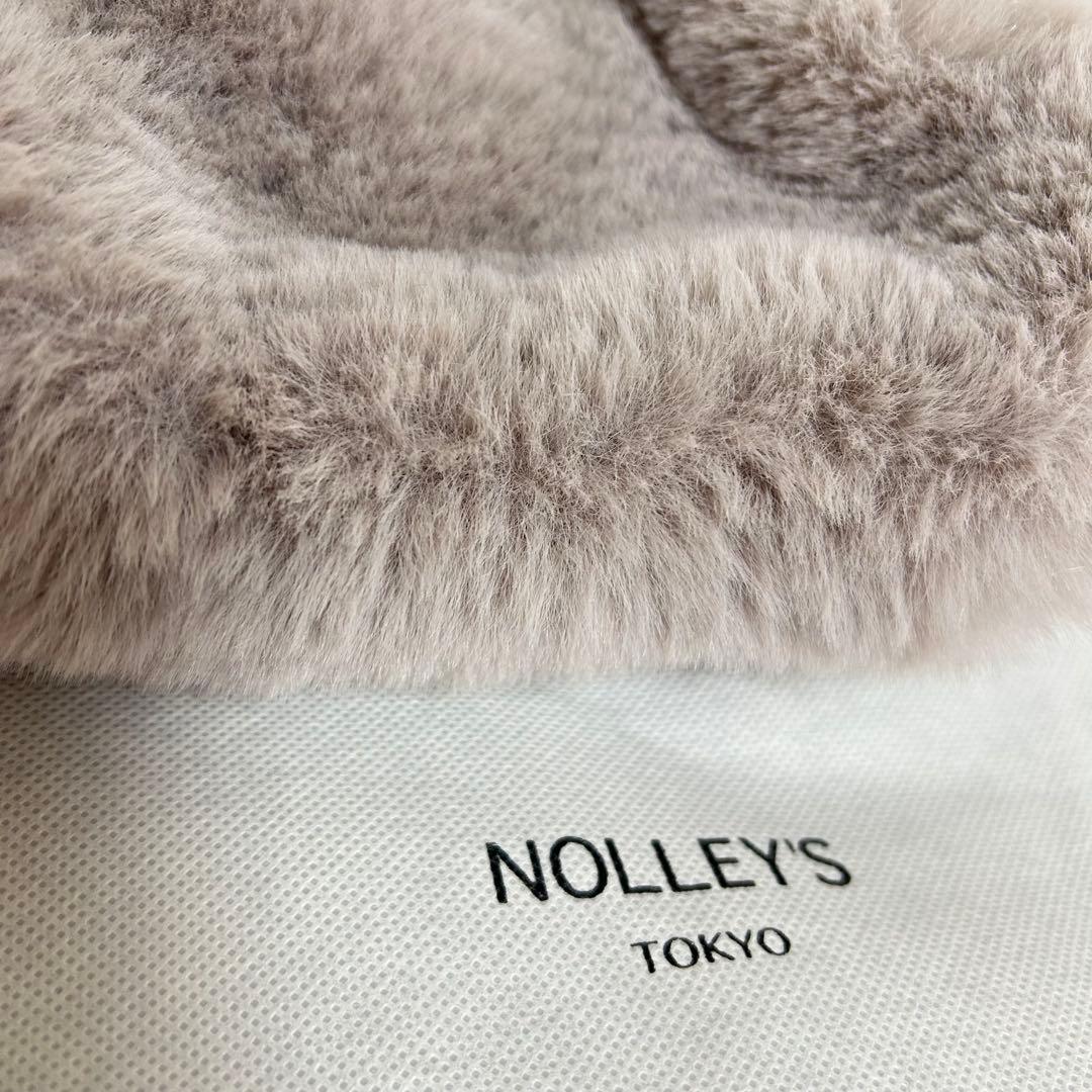 未使用NOLLEY’Sエコファーリングハンドルバッググレーファーショルダーバッグ
