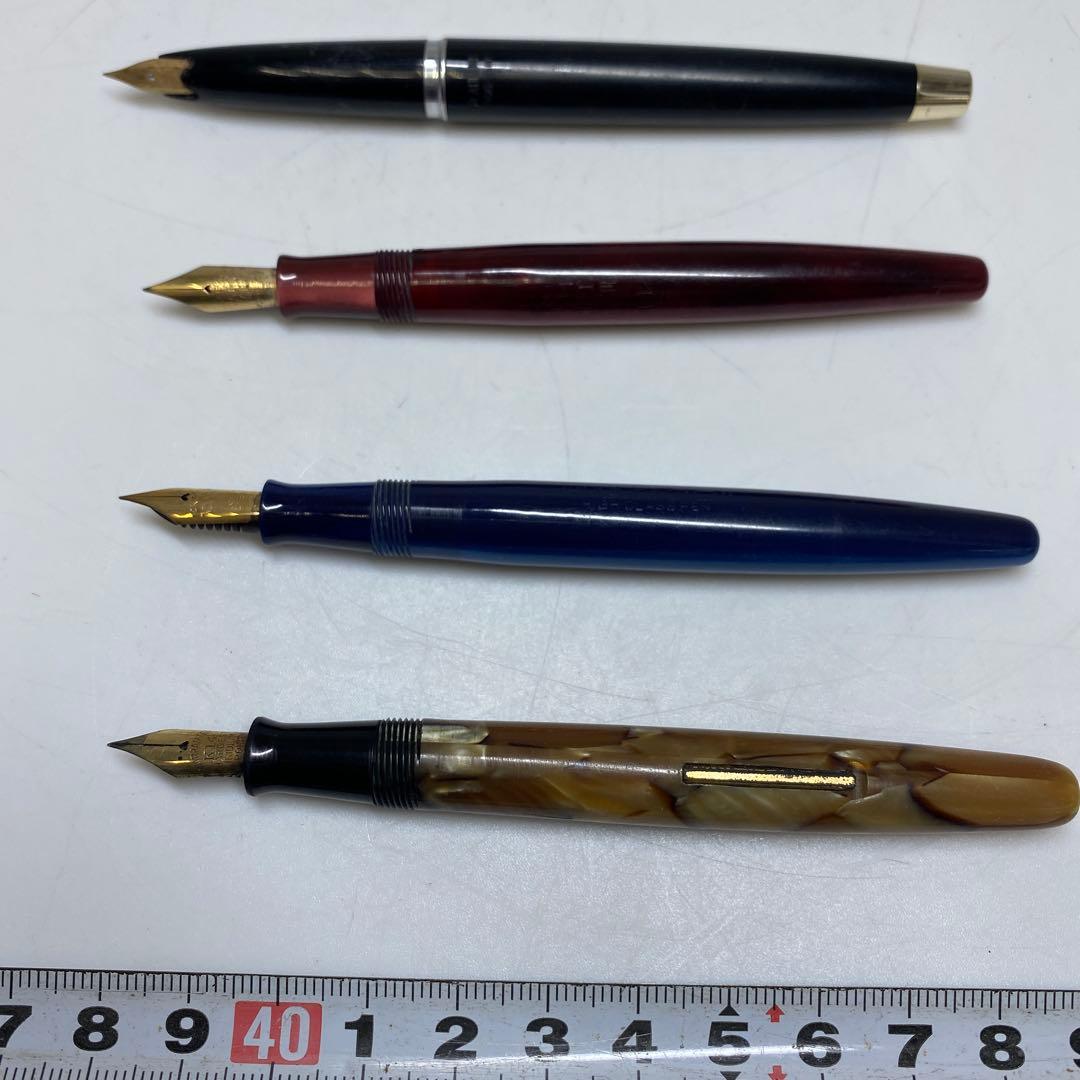 14K,K14刻印　万年筆　4本　トヒカ　47g 東N7-1021①
