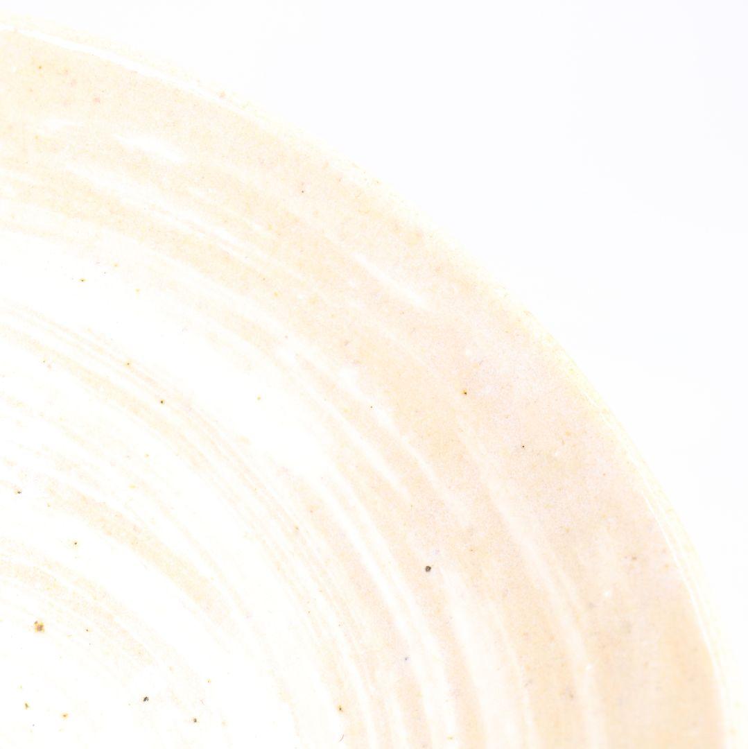 十代 三輪休雪作 萩刷毛目茶碗 茶道具 共箱　rV789　DD