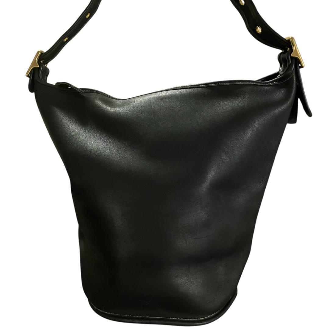 オールドコーチ グラブタンレザー バケツ型 大容量 ショルダーバッグ 黒