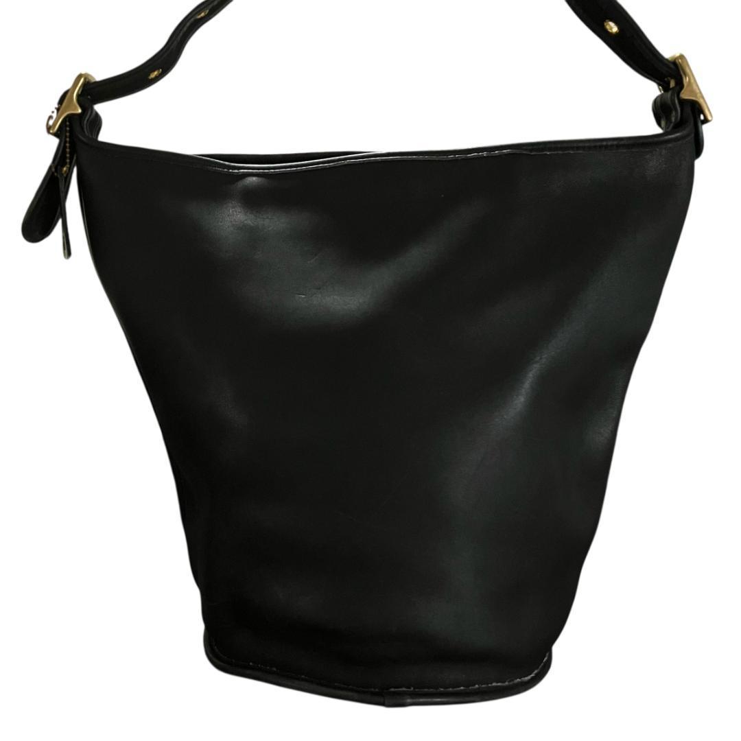 オールドコーチ グラブタンレザー バケツ型 大容量 ショルダーバッグ 黒