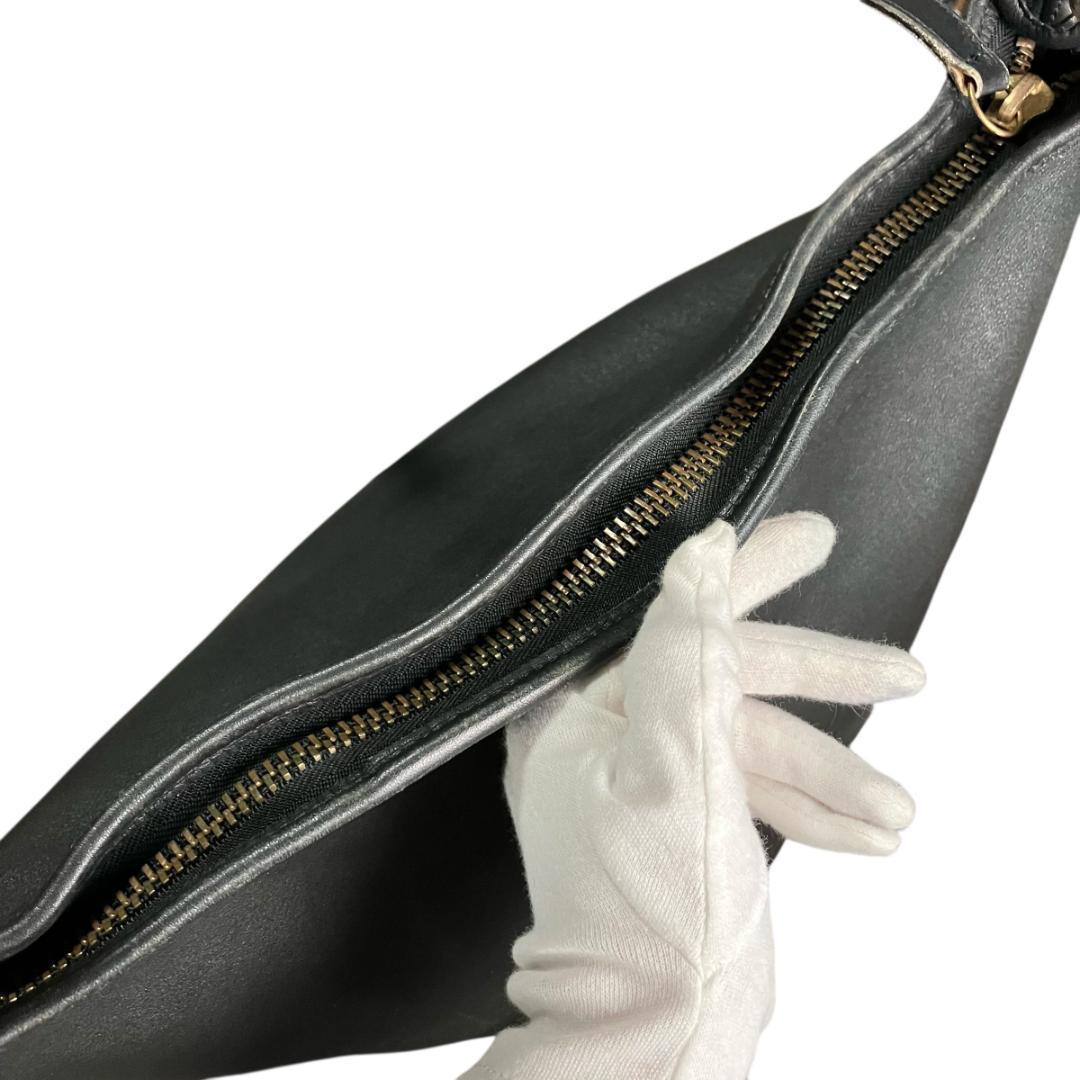 オールドコーチ グラブタンレザー バケツ型 大容量 ショルダーバッグ 黒