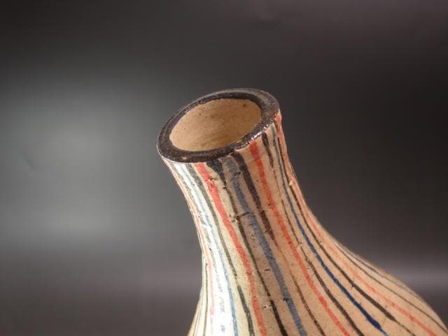 ☆　北大路魯山人　麦藁手徳利　二客　視覚でも楽しめる一品です☆y391